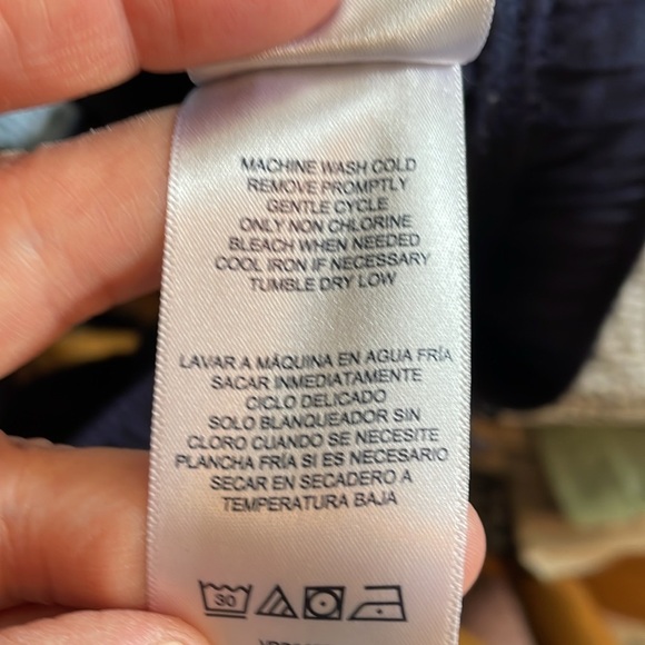 Women’s Chaps M Navy blue lounge pajama Pants Front Pockets drawstring elastic - Picture 8 of 8